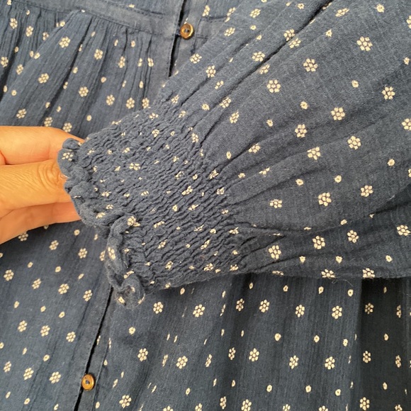 Ulla Johnson Navy Cotton Dress with Buttons - Picture 6 of 12